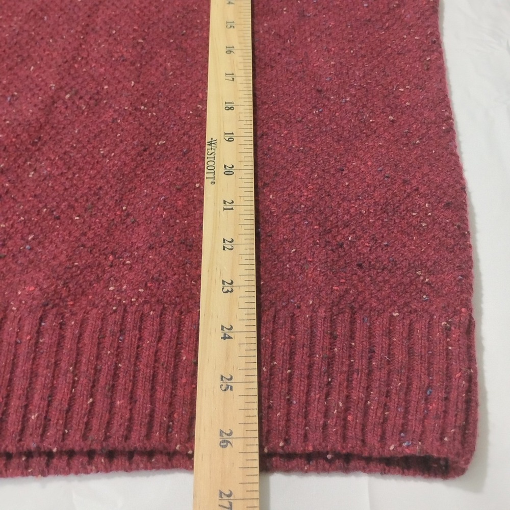 UNTUCKit Gordonne Lambswool Sweater Men's Medium M Henley Maroon Regular Donegal - Picture 3 of 13